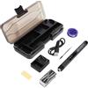 HENGBIRD Saldatore a stagno USB-C senza fili - Kit saldatore professionale con display digitale, riscaldamento rapido in 3 s, temperatura regolabile 180-450°C, luci LED integrate, sicurezza automatica