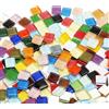 HENGBIRD 500 g di Pietre a Mosaico per Fai da Te, 1 x 1 cm, Mini Piastrelle a Mosaico in Vetro Colorato per Giardino, Acquario, Cornice, Vasi, Feste, Progetti Artistici