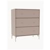 Montana Furniture Cassettiera fatta a mano Carry - Beige