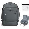 ECOHUB Zaino Bagaglio a Mano Easyjet 45x36x20 Valigia Viaggio Aereo Sotto il Sedile 13 Tache Zaino da Cabina Porta USB Grande Impermeabile Ecologica in PET Riciclato da 30 Litri (Grigio)
