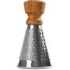 Boska Grattugia da Tavolo Mini Oslo/Grattugia/Con 3 superfici di taglio/Design funzionale/Marrone/Argento / 15 cm
