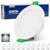 HOMEOW Faretti LED da Incasso per Cartongesso Foro 55mm - 68mm 4W 380LM | 6000K Luce Fredda Faretti LED Interno da Incasso 60mm 220V IP44 Faretto per Bagno, Diametro78mm, Set di 10