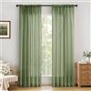 MIULEE Tende Trasparenti Con Passanti Morbidi Finestre per Salotto Eleganti Soggiorno per Camera da Letto e Tende Cameretta Bambini 2 Pannelli 140x245cm Verde Erba