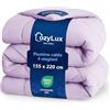 CozyLux Piumino Letto Singolo 155x220 cm per 4 Stagioni, Piumone in Microfibra 300 g/m², Trapunta Invernale 155 x 220, Morbido, Caldo e Traspirante, Lavabile in Lavatrice, 220x155, Lilla