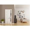 Forte Porta a soffietto da interno luciana bianco con vetro 88,5x214 cm