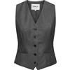 ONLY ONLIris-Hattie - Gilet da donna, per ufficio, business, monopetto, Grigio scuro mélange, 40