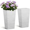 Fioriera Quadrata The HC Companies Aria 15,2 Cm - Autoirrigante Con Tappo Di Scarico - Plastica Lucida Nera