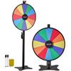 VEVOR Roulette con Supporto per Premi da 610 mm, Ruota Girevole a 12 Slot con Supporto, Altezza Regolabile, con Cancellabile a Secco e 2 Pennarelli, 6 Colori, per Feste, Pub, Fiere, Carnevale