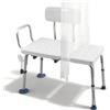 VEVOR Panca da Vasca da Bagno Carico max 180 kg, Sedia per Trasferimento Vasca da Bagno con Braccioli Schienale, Sedile da Doccia Altezza Regolabile per Anziani Pazienti Mobilità Ausiliare Box Doccia