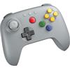 8BitDo 64 Bluetooth Controller for Analogue 3D, Switch, Switch 2, Windows, and Android (Grey)