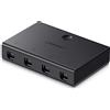 Ugreen Swtich Box Adapter HUB Switch 4 x USB 2.0 Gen Computer Stampante Scanner nero
