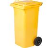 EU Bidone per raccolta differenziata con ruote 120Lt ICS - Yellow