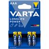 VARTA MICROBATTERY GmbH VARTA LONGLIFE POWER AAA MINISTILO 4 PEZZI