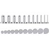 TBOSEN Exact Dimensions Set Dilatatori Ear Plugs Tunnel Gauges Stretcher in Acciaio Inossidabile con Anello O Kit Piercing, 1-6mm, Metallo, Arenaria