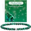 Farfume Malachite - Trasformazione E Abbondanza - Bracciali di Perline per Donne, 4mm Bracciale di Cristallo in Argento Sterling 925, Gioielli di Pietra Naturale Regali di Chakra