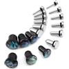 TBOSEN 18PCS Chirurgico In Acciaio Inox Stretching Kit Spine Expander Singolo Flat Top Body Piercing Set Gioielli 14G-00G, Metallo, arenaria