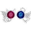 Arrebol Orecchini Angel Devil Donna Argento Sterling 925 Creativo Orecchini Asimmetrici ｜Simbolo di Amore e Protezione｜Originali Gioielli per Donna