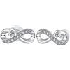 Arrebol Orecchini Infinito Donna Argento Sterling 925 Cuore Zirconia Simbolo Infinity Amore con Scatola di Gioielli Regalo