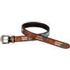Pool's Equitazione Cintura western con perline ed incisione piume