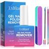 Lxitian Solvente per Smalto Semipermanente, Remover Semipermanente Unghie,Rimuovi Semipermanente Unghie,Si Rimuove Facilmente in 2-3 Minuti,Non c'è Bisogno di Stagnola,Ammollo o Avvolgimento, Formula Naturale