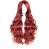 MapofBeauty 80cm/ 31 Pollice Lungo Ricci Donna Ricci Parrucche (Arancione Rosso)