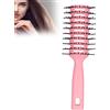 YUYTE Spazzola Capelli, Detangler Spazzola per capelli, Antistatica e Ventilata Manico Antiscivolo Spazzola di Styling per Asciugatura Rapida e Massaggio Delicato del Cuoio Capelluto con Foro (Rosa)