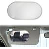 HIAHXC Specchio parasole per auto, specchio per trucco HD, autoadesivo, in acciaio inox, universale, per auto, camion, SUV, specchio interno per parasole (ovale argento)
