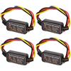 Pyhodi 4PCS LED Flash Strobe Controller, 80W LED Alogeno Modulo Flash LED Universale 16 modalità Modulo Lampeggiante Regolabile per Motociclette Auto Camion Fanale Posteriore Luce Stop
