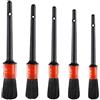 Aisoway Pennello per Dettagli (Set di 5), Set di Pennelli per Auto Detailing Perfetto per Auto Moto Pulizia di Ruote per Auto, Cruscotto, Interni, Esterni, Pelle, Prese d'Aria, Emblemi