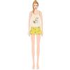 Nottingham Pigiama donna Nottingham spalla larga e pantaloncino cotone NPB276, CREMA