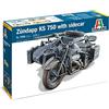 Italeri 7406 Zundapp KS 750 with Sidecar Scala 1:9, modellismo, Model Kit, seconda Guerra Mondiale, mezzi Militari, plastica, Modello da Montare e pitturare
