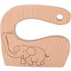 Qcwwy Tritatutto da cucina per bambini, coltello in legno per bambini, design ergonomico ecologico, motivo animale, dimensioni compatte per 2-8 anni, educazione precoce