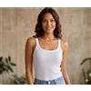 Ma.Re Canotta Donna BASIC COTTON a costina art. 606 Bianco