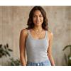 Ma.Re Canotta Donna BASIC COTTON a costina art. 606 Grigio