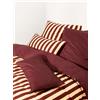 Westwing Collection Copripiumino in raso di cotone a righe Zani - Rosso, Beige