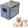 Ejoyous Camera di Ossigeno per Animali Domestici, Scatola di Ossigeno per Atomizzazione Pieghevole per Cani Gabbia Portatile per Ossigenoterapia per Animali Domestici Sala Parto