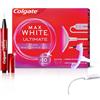 Colgate Max White Ultimate, Kit Sbiancante Denti con Penna Sbiancante Denti + Luce Led sbiancante, Denti Bianchi, Illumina il sorriso in 10 Minuti, Sbiancamento Denti, Sicuro per lo Smalto