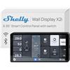 Shelly Wall Display X2i Nero - 6.9 Pannello di Controllo Smart WiFi, Termostato, Relè Integrato 5A, Richiede Neutro, Sensore LUX e Sensore G, Altoparlanti Stereo, Alexa e Google, Home Assistant