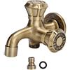 Tomotato Rubinetto Vintage, Rubinetto a Parete G1/2 Rubinetto in Ottone Antico per Lavatrice, Lavabo da Bagno, Giardino, Casa, Cucina