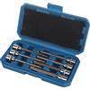 Akozon bussole torx maschio 1/2 + chiavi a bussola torx lunghe maschio Set di prese Torx Set di prese a stella Torx extra lunghe 7 pezzi 3/8inch (lunghezza 4,3 pollici)