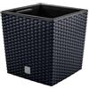 Prosperplast Vaso Rato da 10 litri con contenitore per piantare in antracite 22,3 x 22,3 x 22,8 cm.