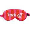 Fisura - Mascherina per dormire f*ck off. Mascherina per dormire morbida. Mascherina per occhi originale rosa e rossa. Maschera da notte ultra morbida con fascia elastica. 20 x 10 cm.