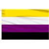 AhfuLife Bandiere non binarie Pride da 1,5 x 0,9 m, per il giorno dell'orgoglio, 2 bandiere non binarie, doppio lato con occhielli in ottone, per parate del Pride Day, decorazioni per parata