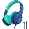 PowerLocus Cuffie per bambini PowerLocus Kids Over-Ear Microfono 85/94dB Custodia blu
