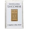 Gioielleria Lucchese Oro Lingotto 2 Grammi Oro 750 18KT