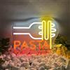 KADAFAGO Targhetta per pasta, luce al neon, ristorante italiano, noodle, luce LED, cucina, ristorante, negozio di alimentari, snack bar, finestra da parete
