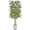 MAIA SHOP Bambù Artificiale 150 cm con Canne Naturali - Pianta Finta Realistica, Albero Decorativo Grande per Casa, Ufficio e Hotel