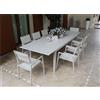 Magazzini Cosma S.P.A. Tavolo da giardino Cuba allungabile, alluminio tortora,220/280x100x75 cm