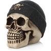 Olsen Store GmbH FunX Salvadanaio a forma di teschio con cappello da pescatore, 15 x 12 x