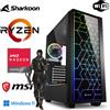 MEG-BAR PC da gioco - Ryzen 5 5600G 6x 4,4GHz - 8GB di RAM DDR4 - 512 SSD M.2 - case SHARKOON RGB con vetro temperato - WLAN